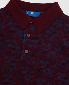 Stefano Ricci Patterned cashmere and silk polo for kids KY08001P03Y20481