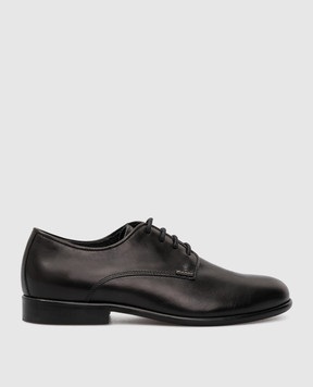 Stefano Ricci Kids Black Leather Derbies YR59CG8102VS