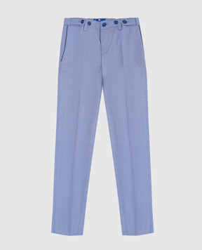 Stefano Ricci Children's light blue wool trousers Y1T0E90T00W0004B