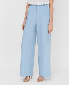 NINA RICCI Blue wool trousers 20PCPA003WV0241