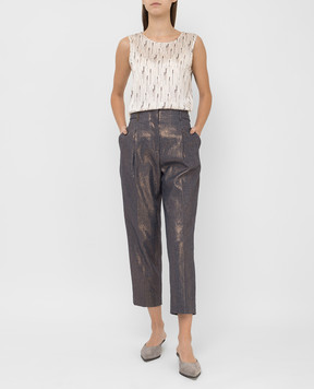 Peserico Navy blue pants P0458602783