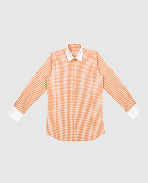 Stefano Ricci Children's orange plain shirt YC002316LJ1655