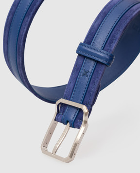 Stefano Ricci Children's blue suede belt Y301SDVHA316P