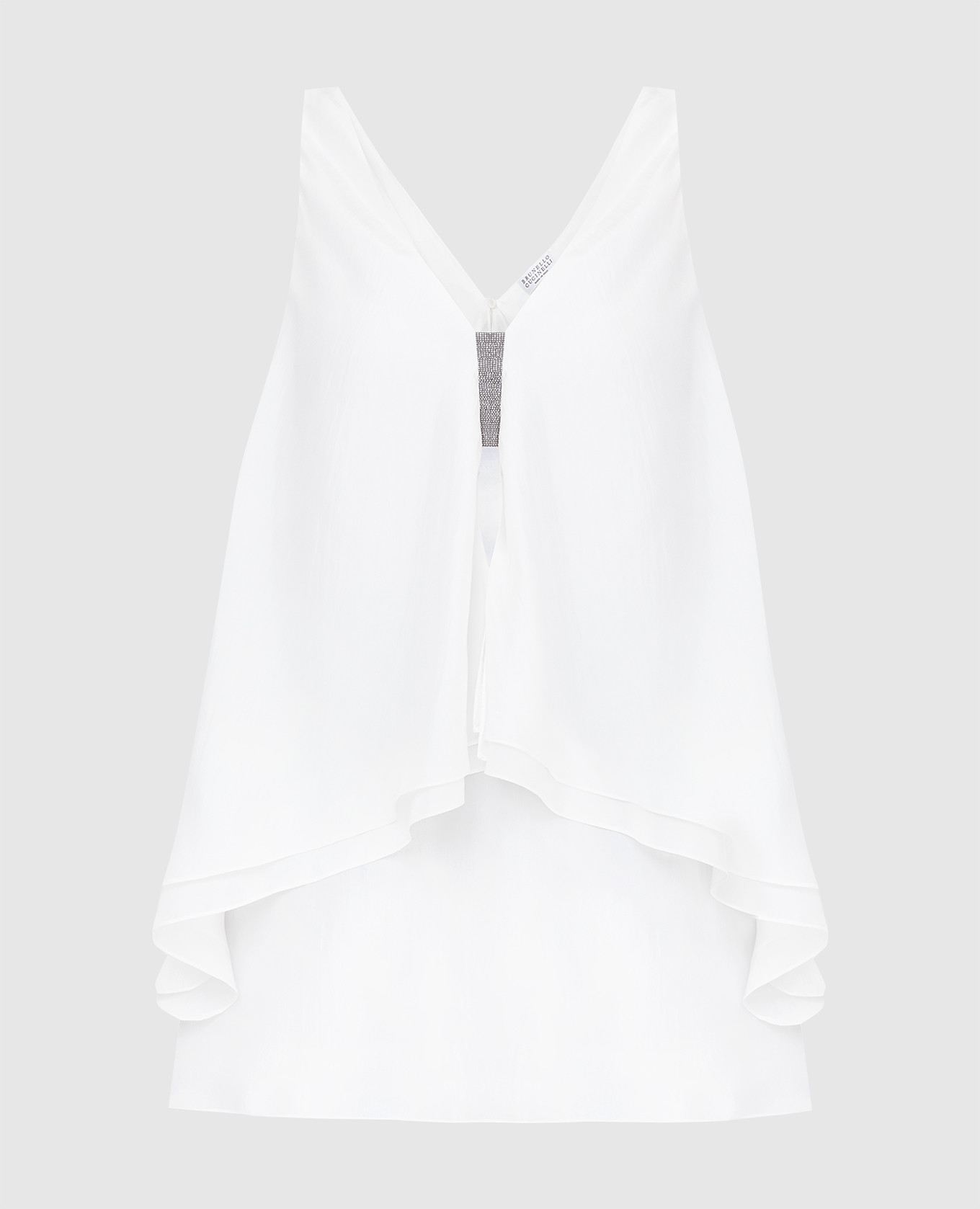 

Silk blouse with chains Brunello Cucinelli, White