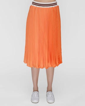 Blugirl Orange pleated skirt 3321
