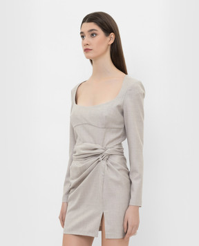 Magda Butrym Cashmere mini dress with slit and drape 168921