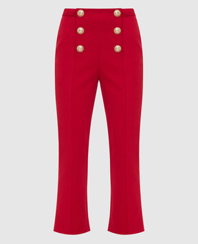 Balmain Red wool trousers SF15088W034