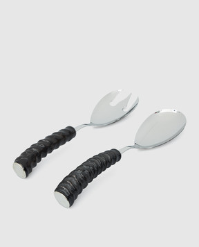 Lorenzi MIlano Oryx horn salad cutlery set 701211
