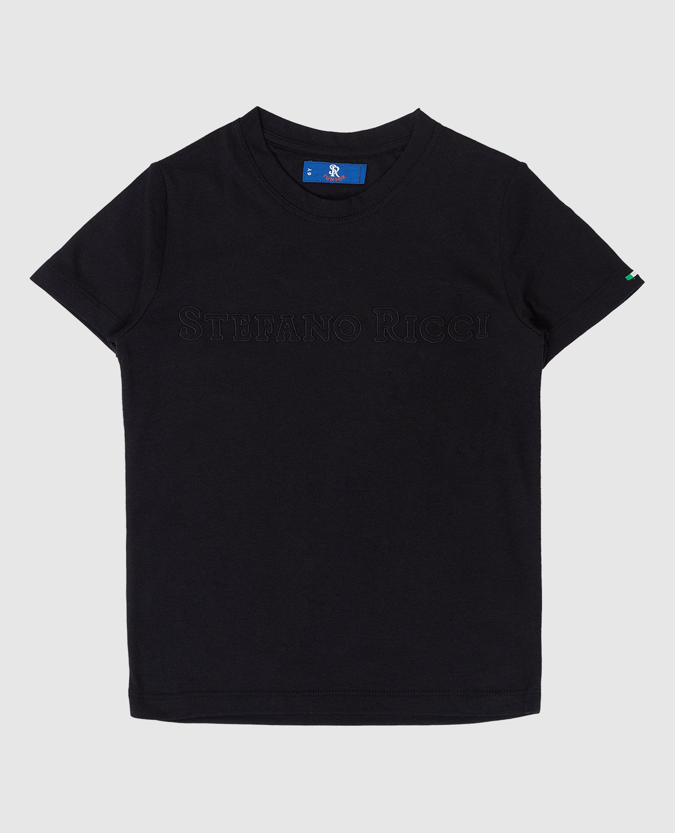 

Children's black T-shirt with logo Stefano Ricci