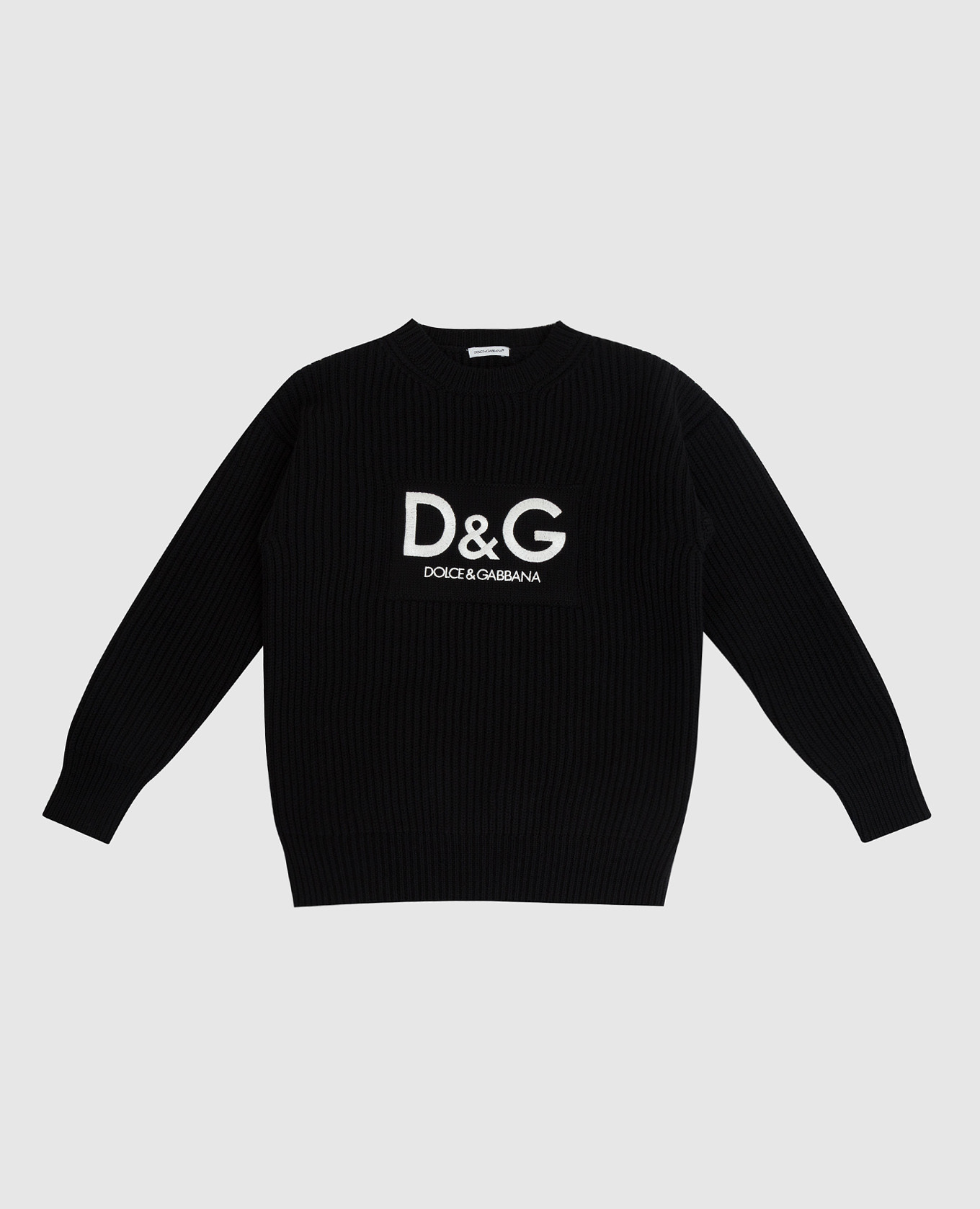 

Children's sweater in wool with logo Dolce&Gabbana, Черный