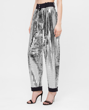 Balmain Silver pants RF25397J078