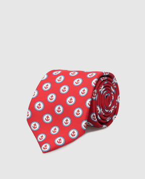 Stefano Ricci Children's red silk set of patterned tie and shawl YDHNG800