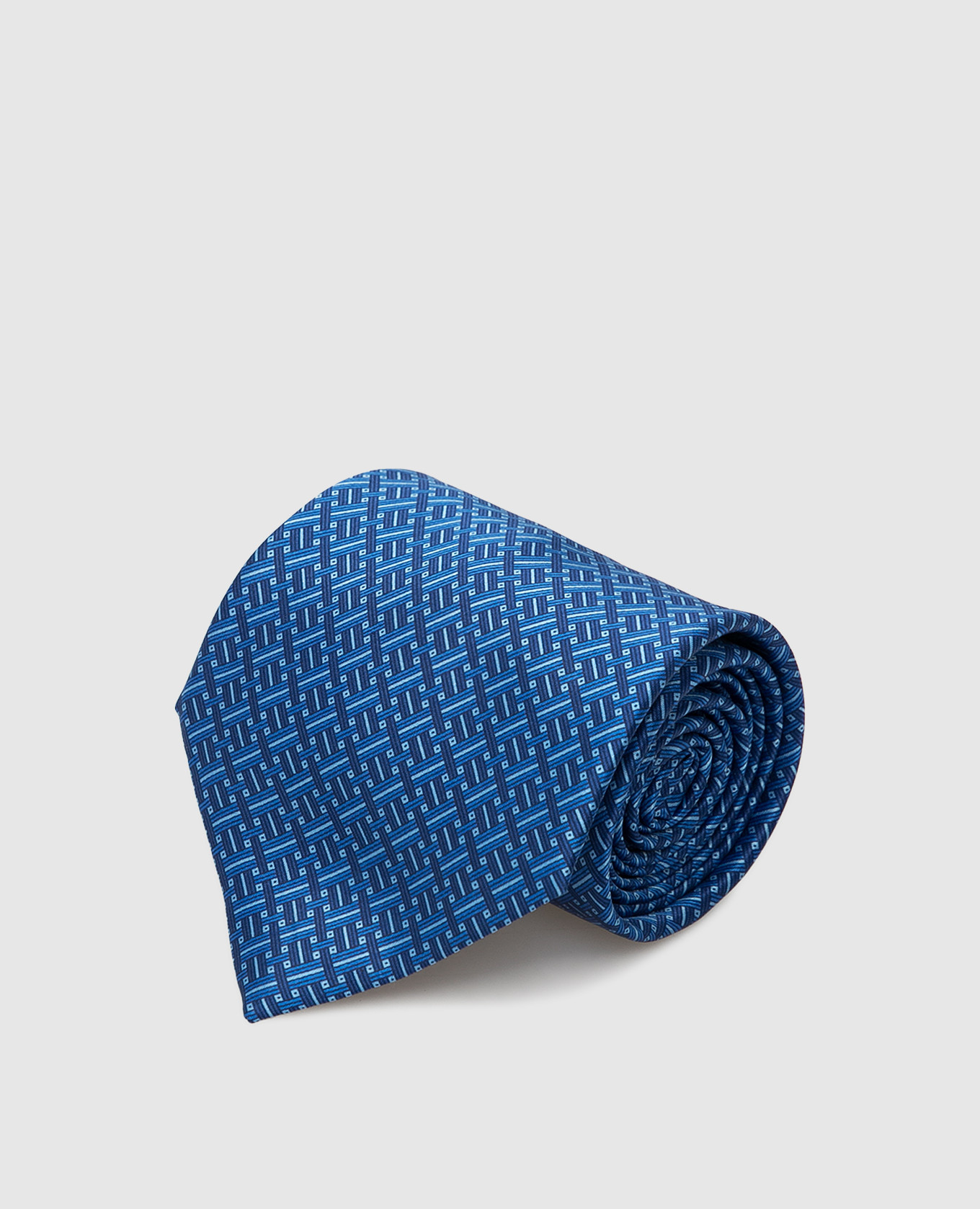

Blue silk tie in geometric pattern Stefano Ricci