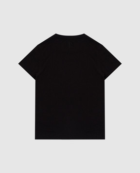 Stefano Ricci Children's black t-shirt with embroidery YNH8200100803