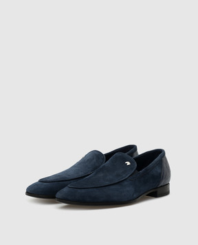 Stefano Ricci Blue Suede Loafers ChangeClear UF312C2092SDCS
