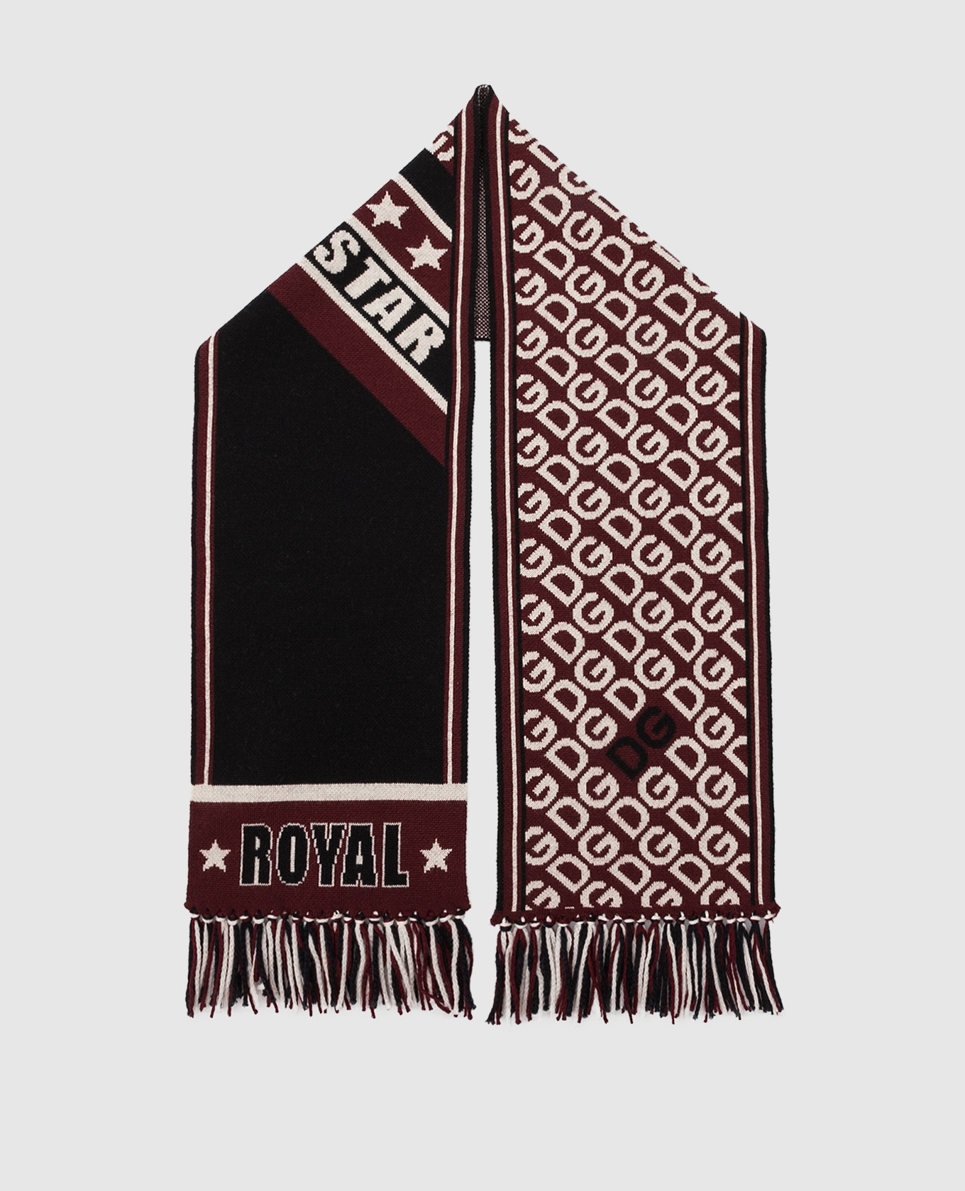 

Patterned wool and cashmere children's scarf Dolce&Gabbana, Бордовый