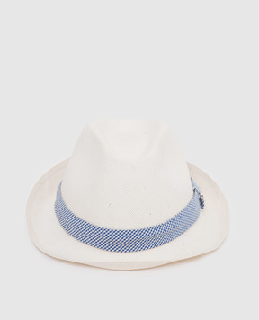Stefano Ricci Children's hat with weave and emblem YVF6311PK903