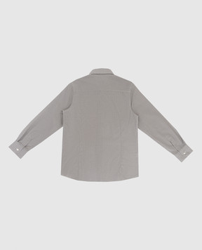 Stefano Ricci Children's olive patterned shirt YC002681SC1653