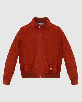 Stefano Ricci Children's terracotta suede jacket YDJ92001205107