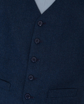 Stefano Ricci Children's dark blue wool vest Y1E0100000W0016C