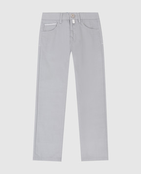 Stefano Ricci Children's light gray trousers YUT8200050BAR019