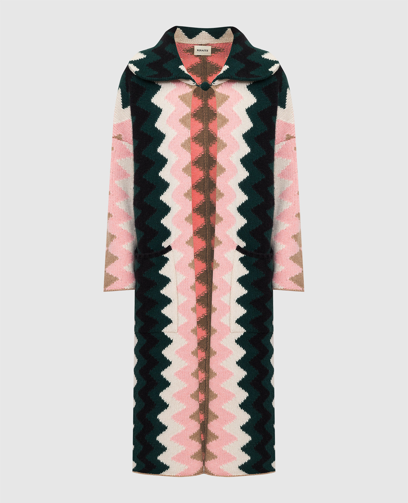 Patterned cashmere fiona cardigan khaite