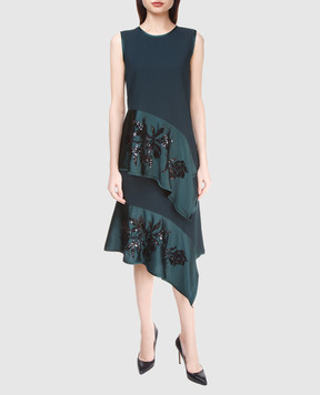 PAROSH Emerald top with sequins D310336R
