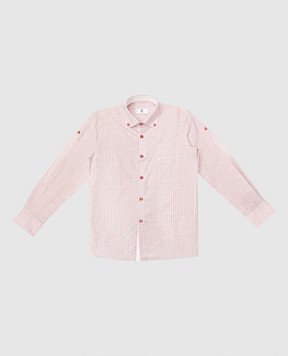 Stefano Ricci Children's light burgundy striped shirt YC002674L1667