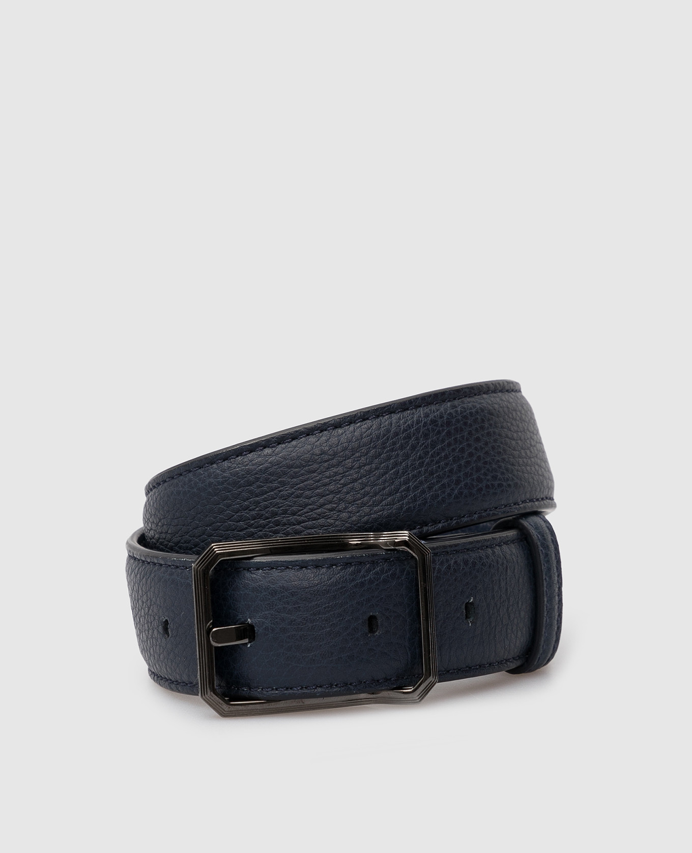 Children's dark blue leather belt stefano ricci