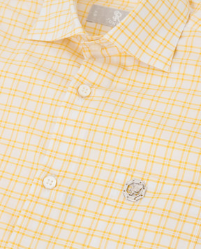 Stefano Ricci Children's yellow checkered shirt YC003554LJ1771