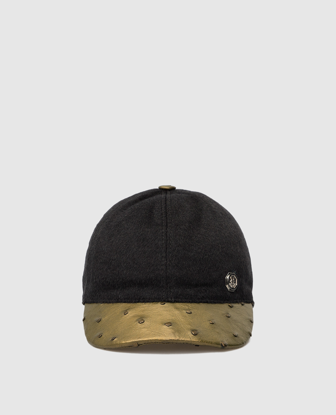 Children's cashmere cap with leather insert stefano ricci