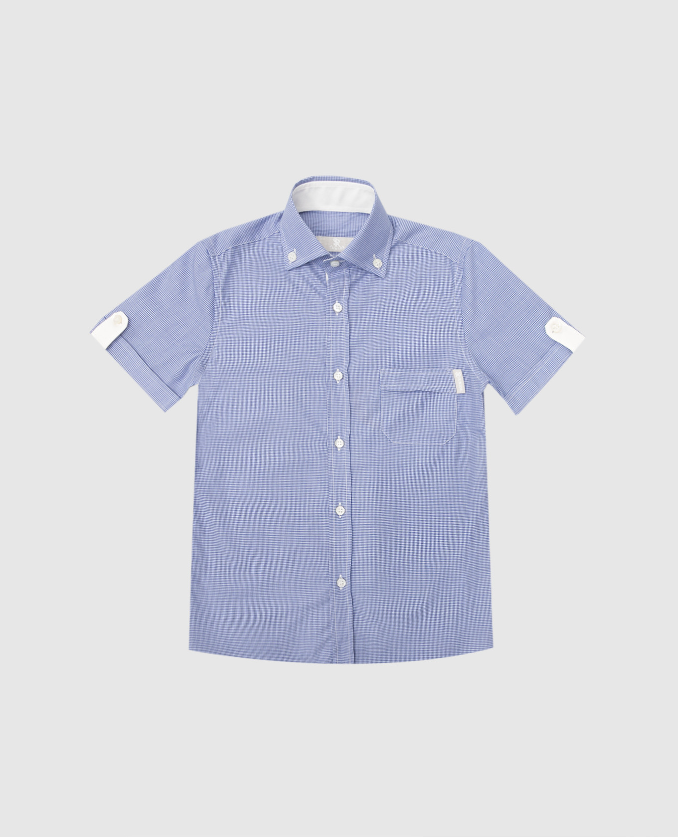 

Children's blue checked shirt Stefano Ricci