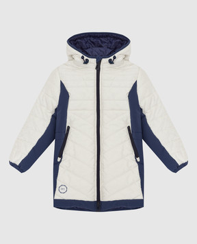 Stefano Ricci Children's ski jacket in a pattern with contrasting panels YAJ6S40060HN0020