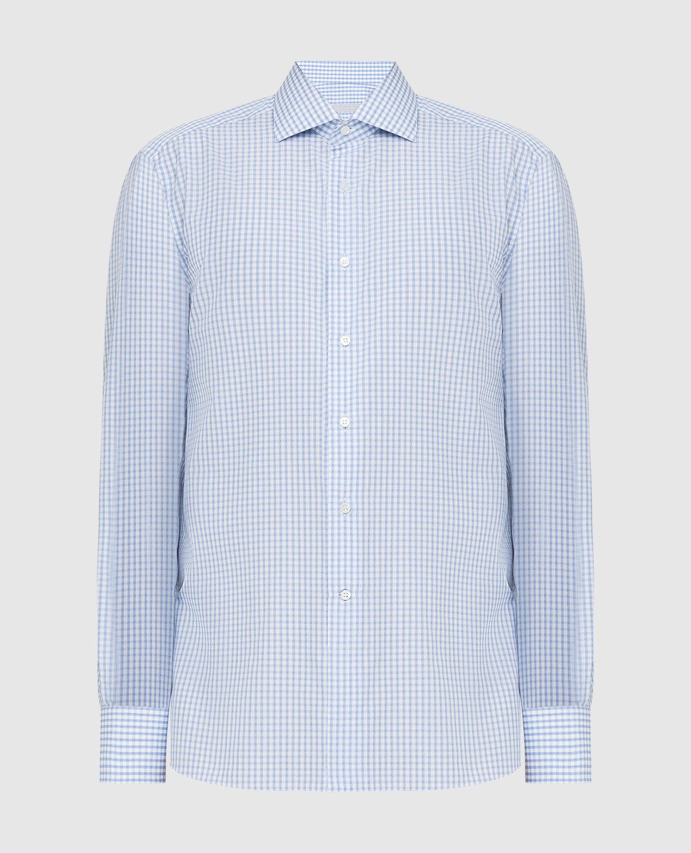 

Blue checked shirt Stefano Ricci, Голубой