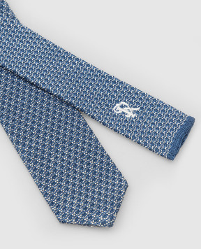 Stefano Ricci Children's light blue patterned silk tie YCRMTSR8189