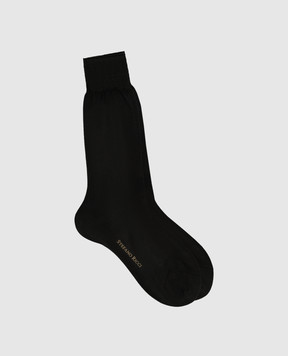 Stefano Ricci Black ribbed socks C009UN0006C009UN