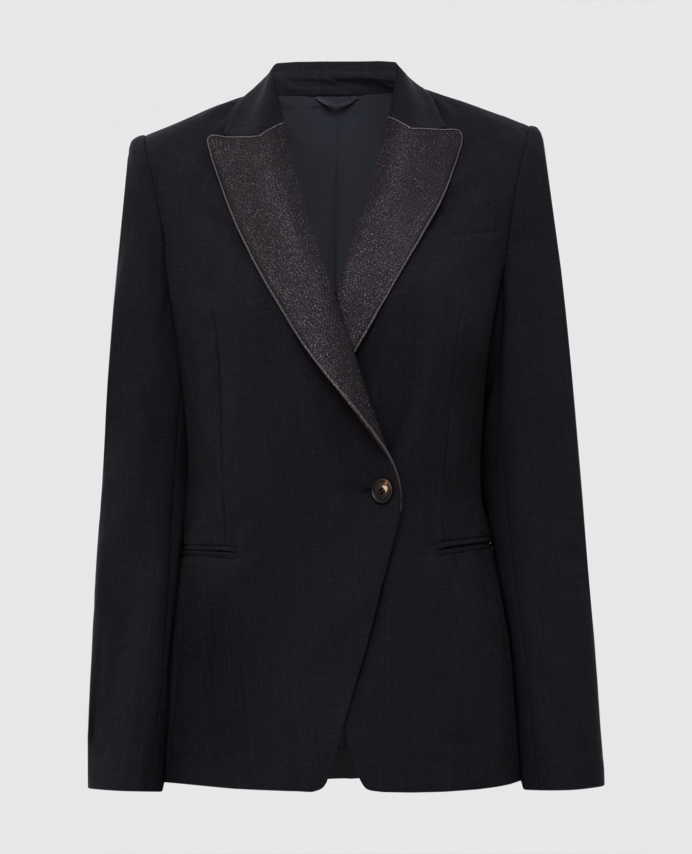 Charcoal wool jacket brunello cucinelli