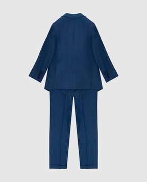 Stefano Ricci Checked wool and cashmere children's suit Y1SF732900BI19HC