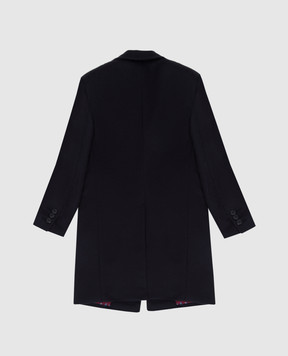 Stefano Ricci Children's dark blue cashmere coat Y1ZF992000CA10