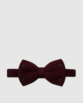 Stefano Ricci Children's burgundy bow tie made of cashmere and silk YHTSR1001