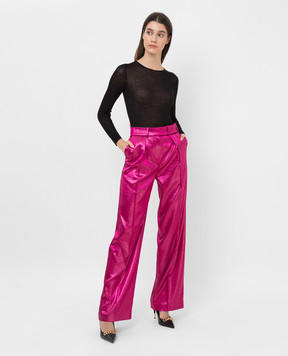 ALEXANDRE VAUTHIER Fuchsia pleated trousers 214PA15091555