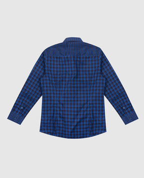 Stefano Ricci Children's navy check shirt YC004189L1831