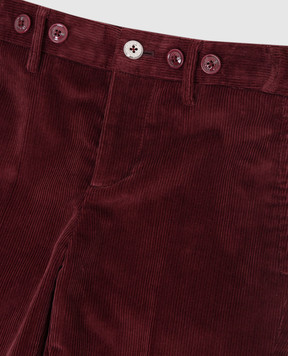 Stefano Ricci Children's burgundy corduroy trousers Y1T90AJEN0CT003E