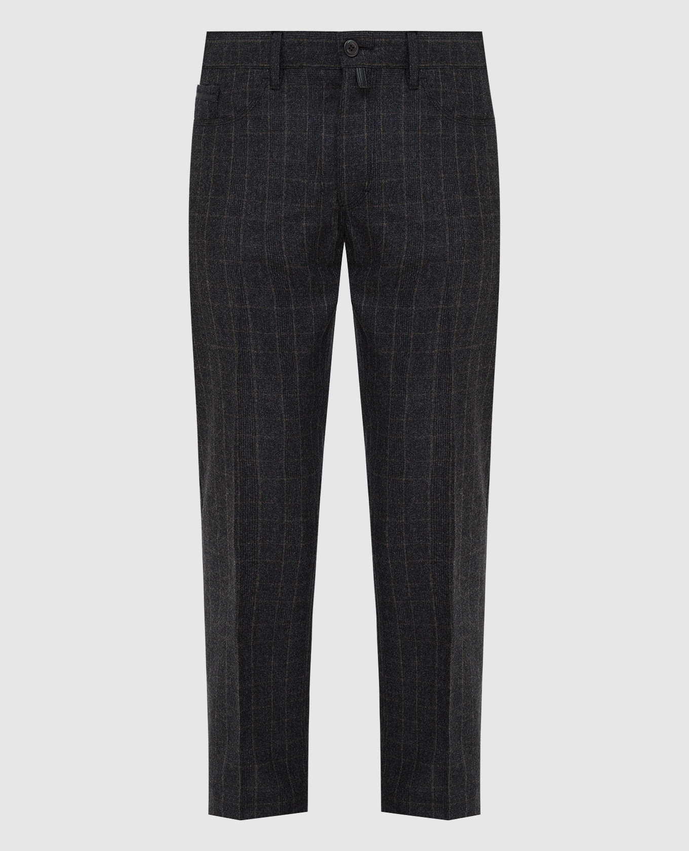 

Charcoal check wool trousers Stefano Ricci, Grey