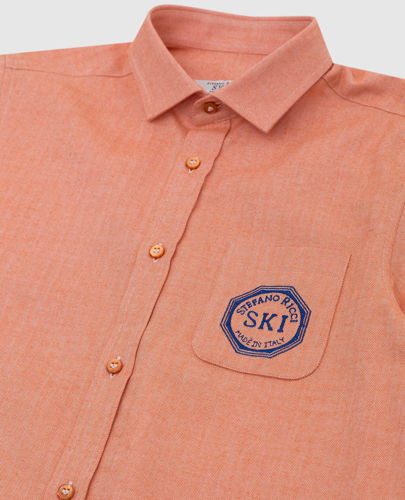 

Children's peach shirt with embroidery Stefano Ricci, Orange