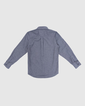 Stefano Ricci Children's blue shirt with embroidery YAC6S00030L824