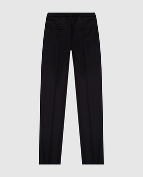Stefano Ricci Children's black wool trousers Y1TG90T000W501