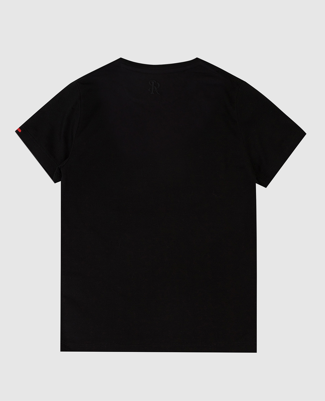 

Children's black t-shirt with monogram embroidery Stefano Ricci