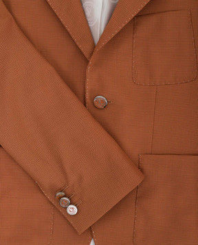 Stefano Ricci Children's terracotta wool jacket Y1RF376000HC3056