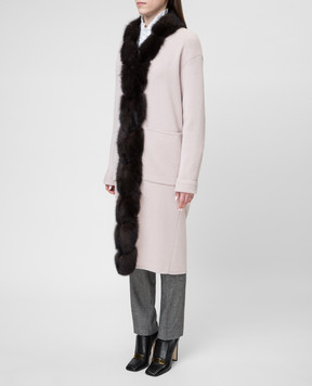 Real Furs House Beige coat CSR01